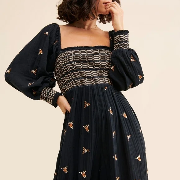 Free People Dahlia Embroidered Jumpsuit - Picture 2 of 8